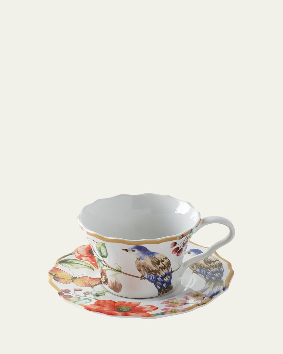 Ambri Cups & Saucers, Set of 4